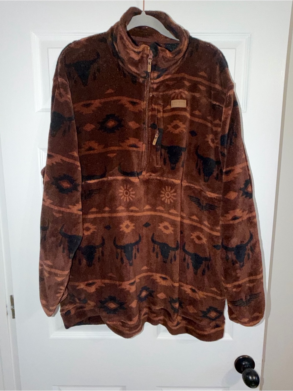 Southern Marsh Marfa Valley Longhorn Aztec Fleece Pullover
